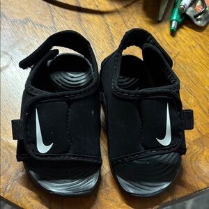 Nike Kids Black and White Sandals